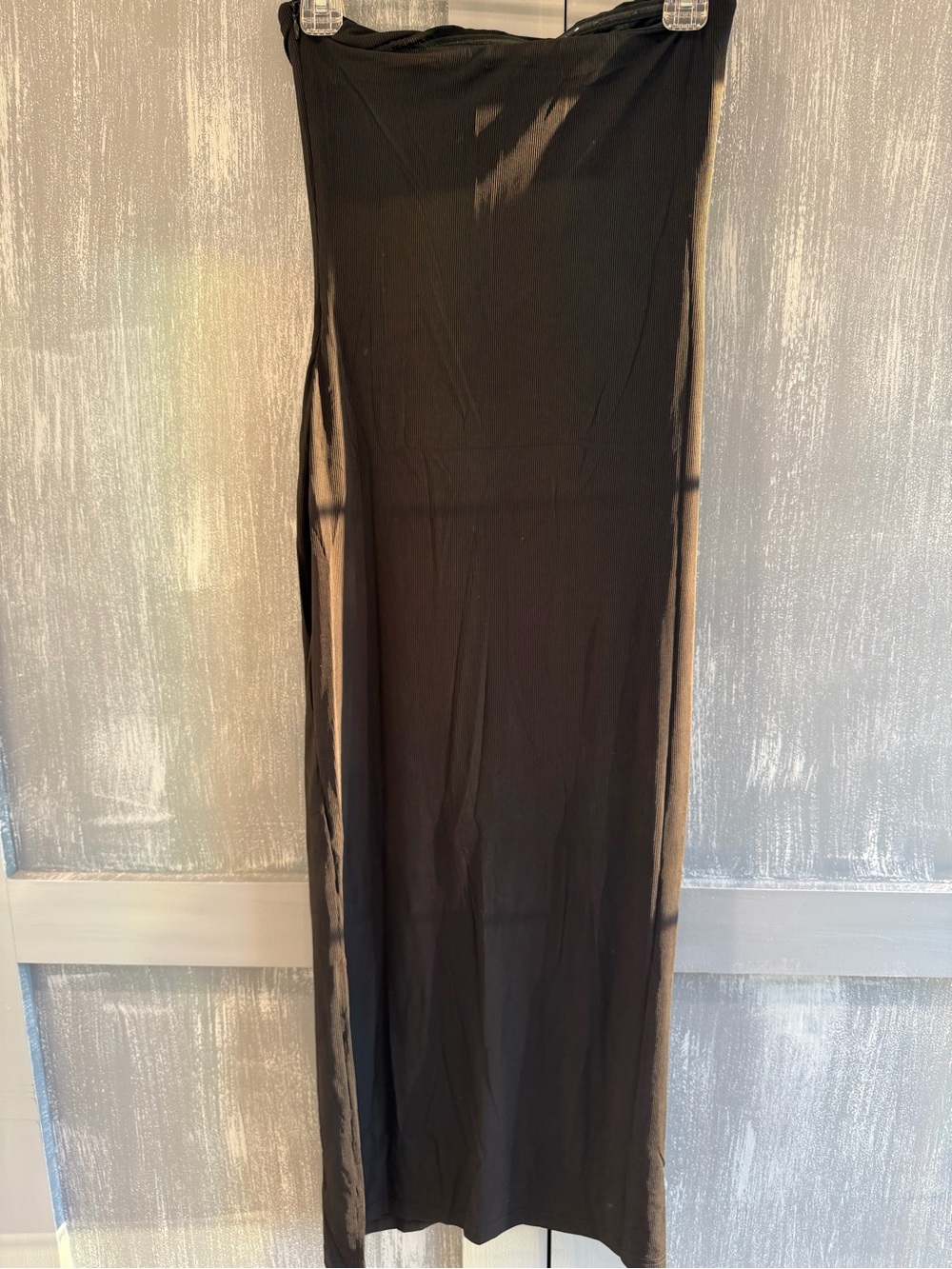 Manner Black Strapless Ribbed Midi Dress NWT Size Small - Picture 4 of 5